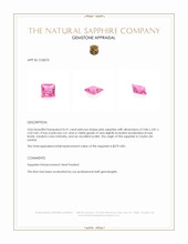 0.31 Ct. Pink Sapphire from Ceylon (Sri Lanka) Appraisal