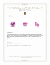 0.63 Ct. Pink Sapphire from Ceylon (Sri Lanka) Appraisal