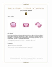 3.08 Ct. Padparadscha Sapphire from Madagascar Appraisal