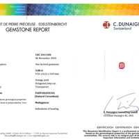 3.08 Ct. Padparadscha Sapphire from Madagascar Scan Report