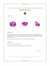10.16 Ct. Pink Sapphire from Ceylon (Sri Lanka) Appraisal