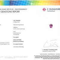 10.16 Ct. Pink Sapphire from Ceylon (Sri Lanka) Scan Report
