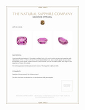 4.09 Ct. Pink Sapphire from Ceylon (Sri Lanka) Appraisal
