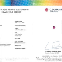 3.58 Ct. Pink Sapphire from Madagascar Scan Report