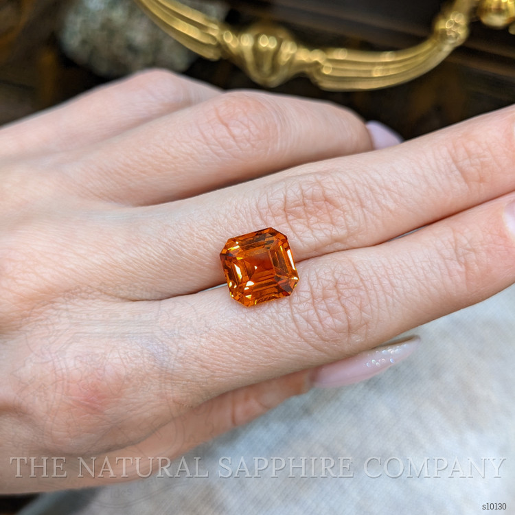 8.01 Ct. Orange Sapphire from Ceylon (Sri Lanka)
