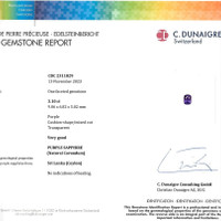 3.10 Ct. Purple Sapphire from Ceylon (Sri Lanka) Scan Report