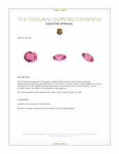 3.06 Ct. Padparadscha Sapphire from Madagascar Appraisal