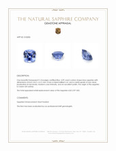 4.09 Ct. Blue Sapphire from Ceylon (Sri Lanka) Appraisal