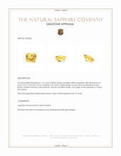 1.52 Ct. Orangish Yellow Sapphire from Ceylon (Sri Lanka) Appraisal