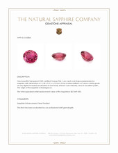 5.66 Ct. Padparadscha Sapphire from Madagascar Appraisal