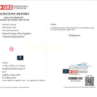 5.66 Ct. Padparadscha Sapphire from Madagascar Scan Report