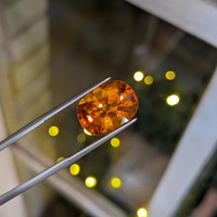 10.02 Ct. Orange Sapphire from Ceylon (Sri Lanka) Life Style