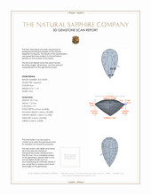 11.18 Ct. Blue Sapphire from Ceylon (Sri Lanka) 3 D Scan Report