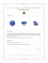 4.18 Ct. Blue Sapphire from Ceylon (Sri Lanka) Appraisal