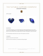 1.63 Ct. Blue Sapphire from Ceylon (Sri Lanka) Appraisal