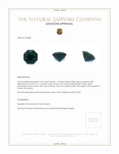 4.20 Ct. Bluish Green Sapphire from Ceylon (Sri Lanka) Appraisal