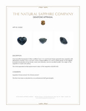 3.15 Ct. Greenish Blue Sapphire from Ceylon (Sri Lanka) Appraisal
