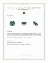 4.25 Ct. Greenish Blue Sapphire from Montana Appraisal