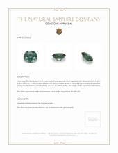 4.25 Ct. Greenish Blue Sapphire from Montana Appraisal