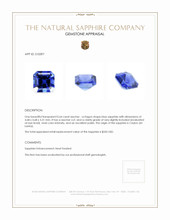 0.64 Ct. Blue Sapphire from Ceylon (Sri Lanka) Appraisal