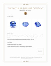 1.16 Ct. Blue Sapphire from Ceylon (Sri Lanka) Appraisal