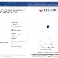 3.67 Ct. Blue Sapphire from Ceylon (Sri Lanka) Scan Report