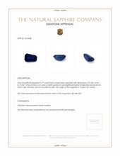 2.79 Ct. Blue Sapphire from Ceylon (Sri Lanka) Appraisal