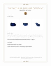 2.79 Ct. Blue Sapphire from Ceylon (Sri Lanka) Appraisal