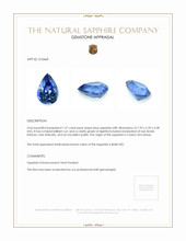 1.37 Ct. Blue Sapphire from Ceylon (Sri Lanka) Appraisal