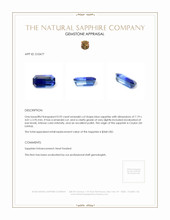 0.92 Ct. Blue Sapphire from Ceylon (Sri Lanka) Appraisal