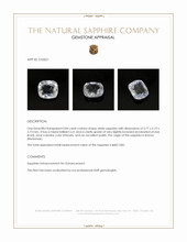 0.84 Ct. White Sapphire from Burma (Myanmar) Appraisal