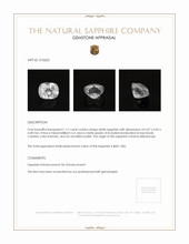 1.17 Ct. White Sapphire from Burma (Myanmar) Appraisal