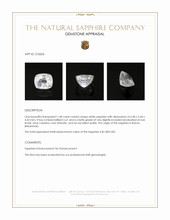 1.48 Ct. White Sapphire from Burma (Myanmar) Appraisal