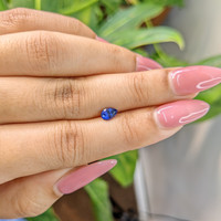0.64 Ct. Purplish Blue Sapphire from Ceylon (Sri Lanka) Life Style