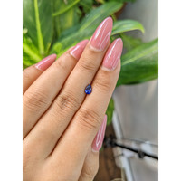 0.64 Ct. Purplish Blue Sapphire from Ceylon (Sri Lanka) Life Style