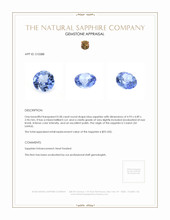 0.58 Ct. Blue Sapphire from Ceylon (Sri Lanka) Appraisal