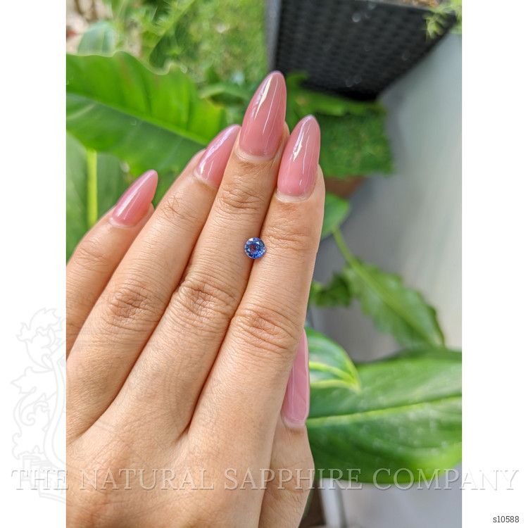 0.58 Ct. Blue Sapphire from Ceylon (Sri Lanka)