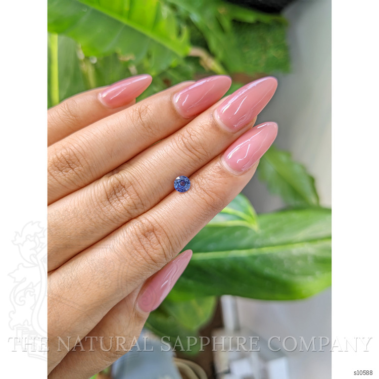 0.58 Ct. Blue Sapphire from Ceylon (Sri Lanka)