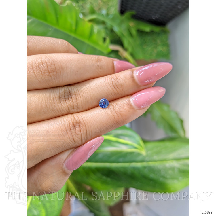 0.58 Ct. Blue Sapphire from Ceylon (Sri Lanka)