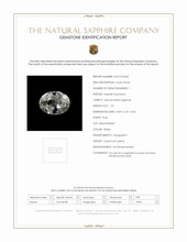 1.57 Ct. White Sapphire from Ceylon (Sri Lanka) Scan Report