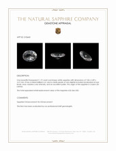 1.19 Ct. White Sapphire from Ceylon (Sri Lanka) Appraisal