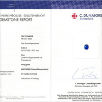 4.05 Ct. Sapphire from Ceylon (Sri Lanka) Scan Report