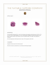 0.61 Ct. Pink Sapphire from Tanzania Appraisal