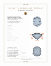 2.80 Ct. Blue Sapphire from Ceylon (Sri Lanka) 3 D Scan Report