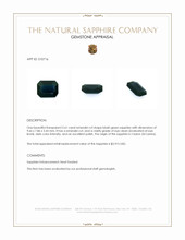 2.61 Ct. Bluish Green Sapphire from Ceylon (Sri Lanka) Appraisal