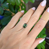 2.07 Ct. Bluish Green Sapphire from Ceylon (Sri Lanka) Life Style