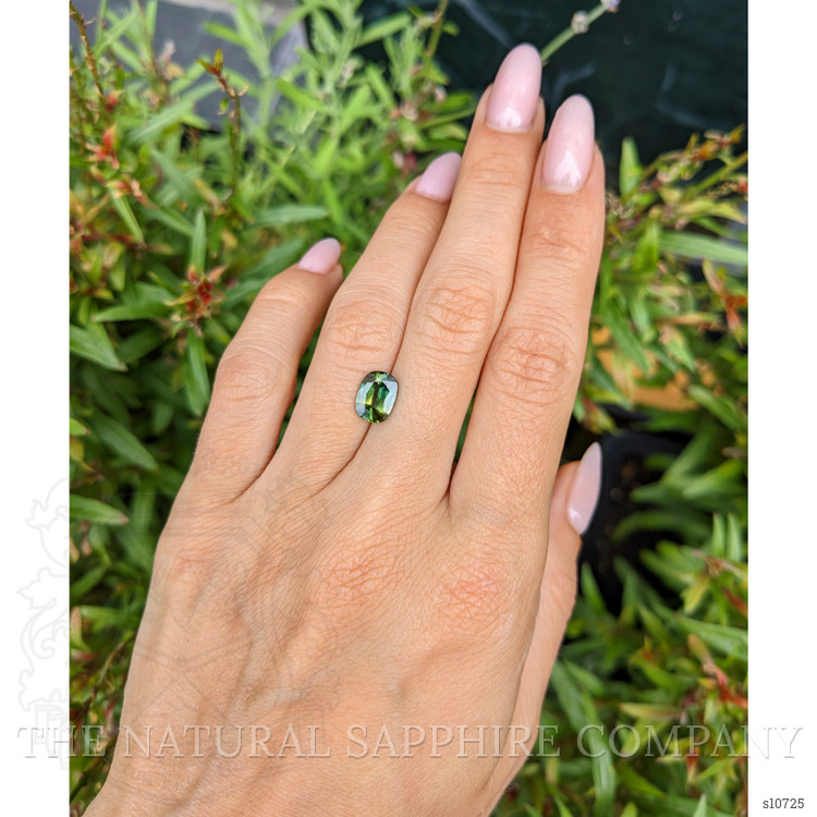 1.85 Ct. Bluish Green Sapphire from Ceylon (Sri Lanka)
