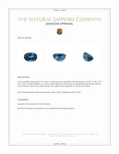 2.75 Ct. Blue Sapphire from Ceylon (Sri Lanka) Appraisal
