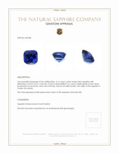 4.14 Ct. Blue Sapphire from Ceylon (Sri Lanka) Appraisal