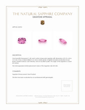 1.48 Ct. Pink Sapphire from Ceylon (Sri Lanka) Appraisal